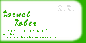 kornel kober business card